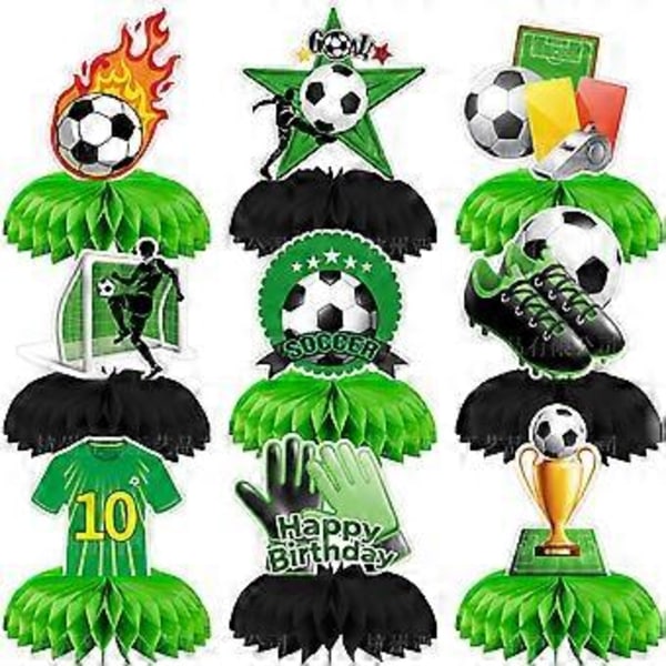 VM Fotballfest Honeycomb Ornamenter Barnebursdagsdekorasjoner Honeycomb Bord Honeycomb Ball Dekor