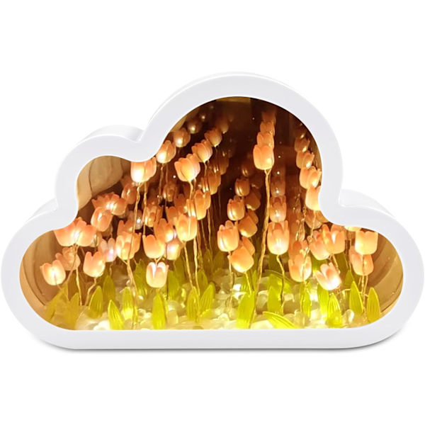 1 stk. Pink LED Cloud Lampe Tulipan Lampe, Clouds Tulipan Natlampe med