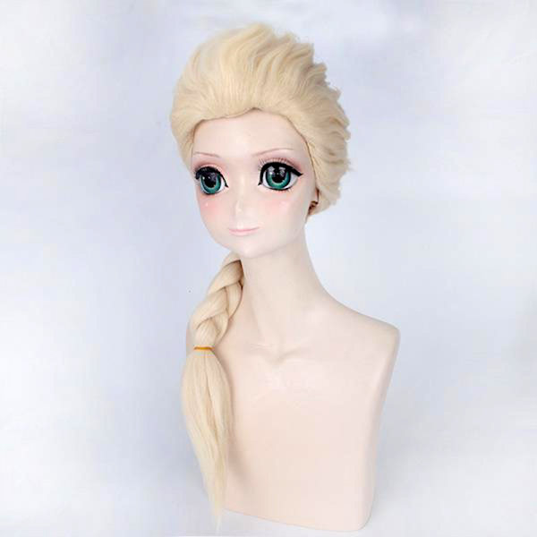 Jenter Blond Flettet Parykk Lang 27 Tommers Cosplay Parykker Syntetisk Hal