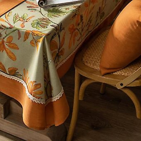 Duker Sixties Retro Blomster Vaskbar Mikrofiber Duk Dekorativ Bordduk For Feriefest Kjøkken Bryllup Og Spesielle Anledninger