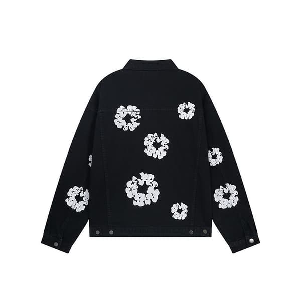 Denim Tears Denimjacka, Tryckt Mångsidig Jacka - Svart - Storlek S Black S