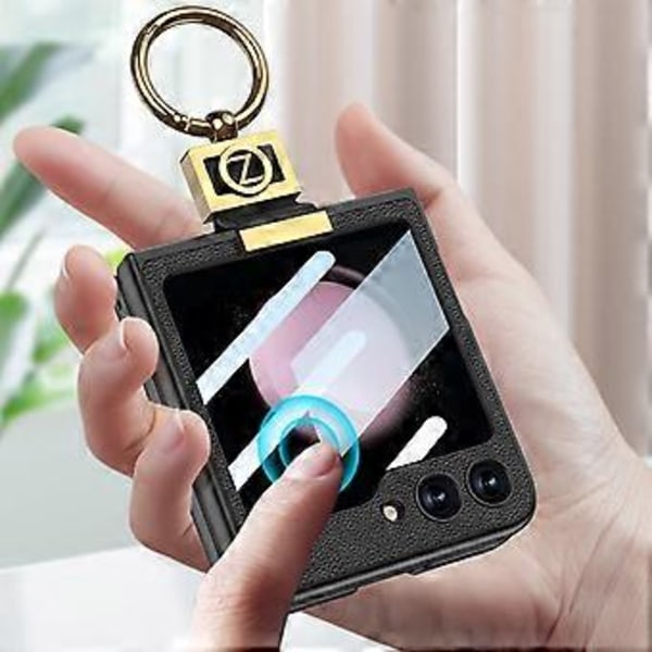 GKK Ultratyndt Læder Ring Cover til Samsung Galaxy Z Flip5
