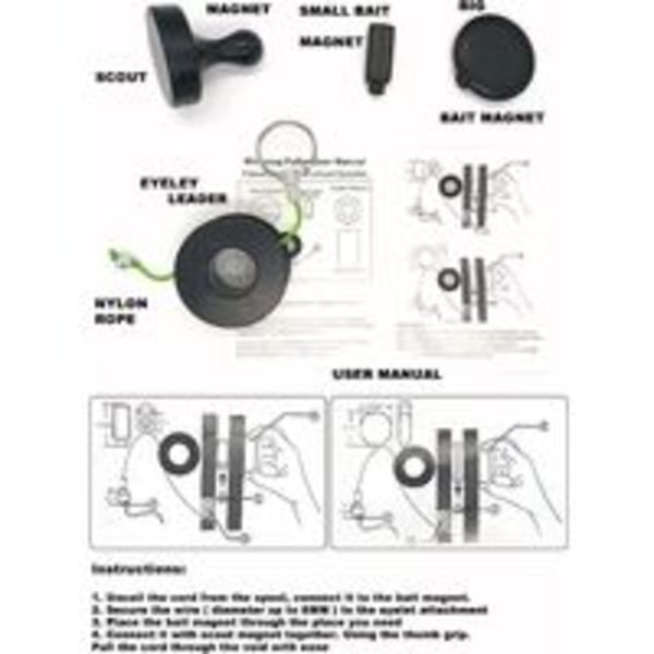 1 st Procile magnetisk kabeldragare för el/fiberoptik