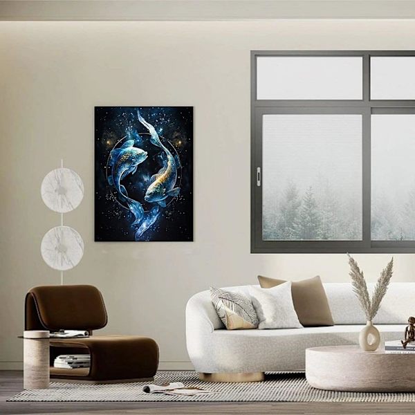 30x40cm 5D Diamantmålningssatser Fiskarna Konstellationer DIY Full R