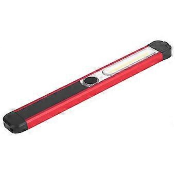Bärbar LED COB Magnetisk Ficklampa för Utomhusbruk med Hög Ljusstyrka, Nödlampa, USB Uppladdningsbar Vitt Rött Ljus (vitt ljus rött ljus)
