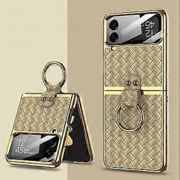 Kudottu Tekstuuri Kotelo Samsung Galaxy Z Flip4:lle (Sininen) Gold