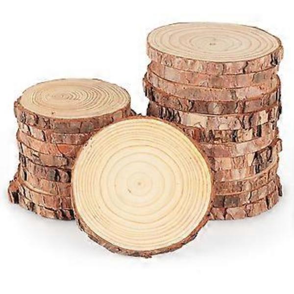 Luonnonpuukappaleet, puiset kiekot, DIY-askartelu