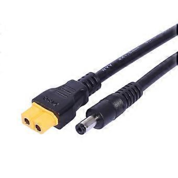 Plugs And Play XT60 til DC5.5x2.1mm/DC5.5x2.5mm Ladekabel til Solpanel og FPV Skærme Strømforsyningsledning 5.5x2.1mm male