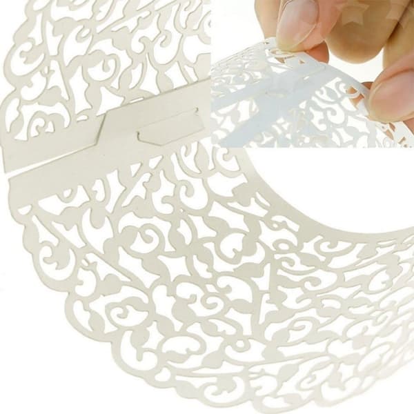 Hulede Cupcake Cases Perlemor Papir Cutters til Dekoration