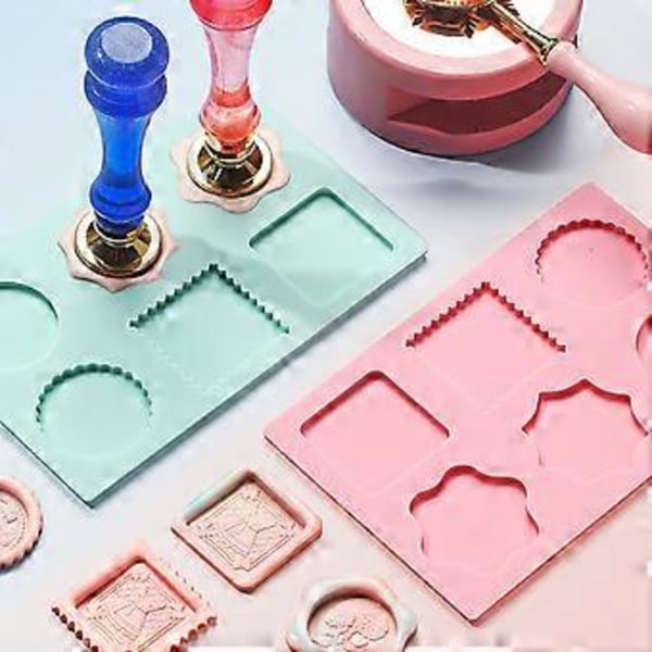 Vokssegl Stempel Silikoneform til Fremstilling af Voksstempel Chokolade Resin Håndværk, Vokssegl Stempel Silikoneform til Resin Støbning klar vandblå