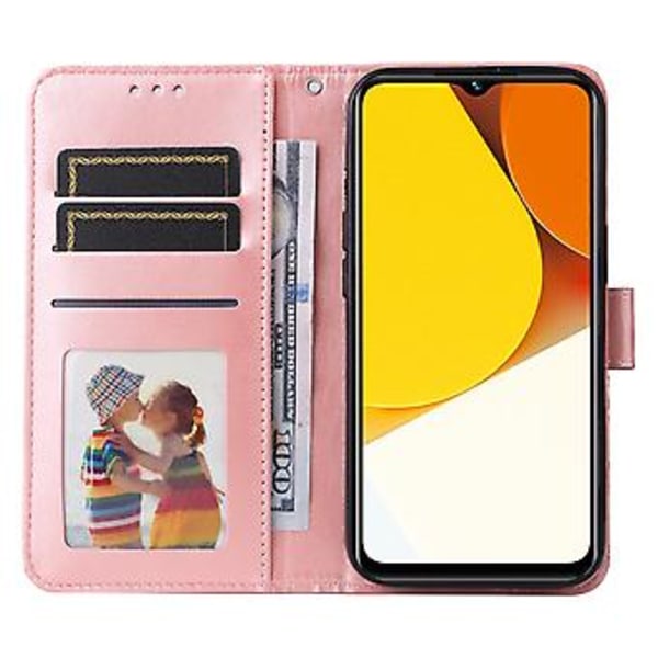 Solros Läder Telefonfodral För vivo Y35 4G / Y22s / Y22 Rose Gold