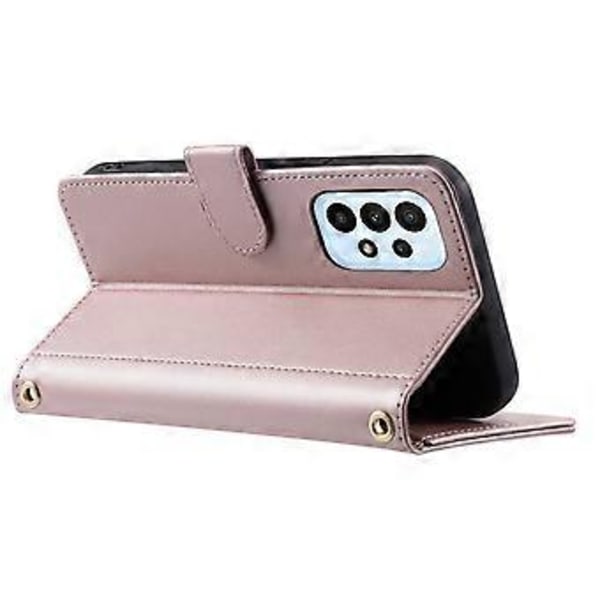 För Samsung Galaxy A32 4G (EU Version) Crossbody Mobilskal Rombleder Plånboksfodral Style C
