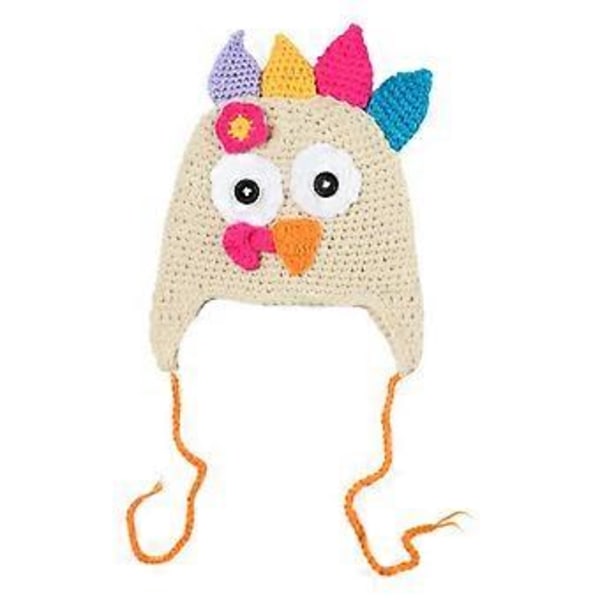 Baby Mössa Söt Kalkon Spädbarn Småbarn Öronlapp Mössa Varm Mössa för Utklädnad (Beige)