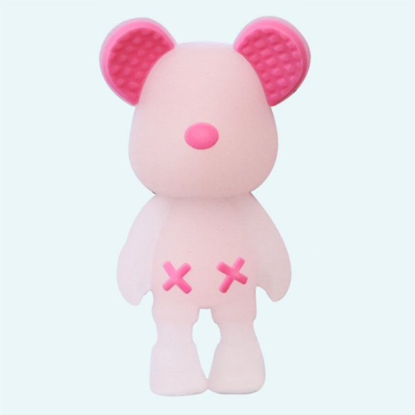 10 stk. Lysende rosa bjørn hund skotilbehør for Croc Charms for