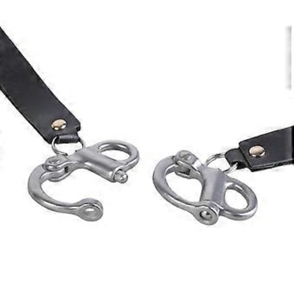 2 stk. Quick Release Snap Shackle med læderhåndtag SCBA Maske Quick Release Clip Metal Fast Snap Shackle Lanyard