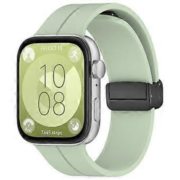Til Huawei Watch Fit 3 Silikone Urrem med Magnetisk Foldespænde Style E