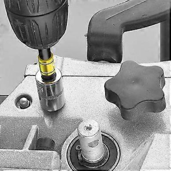 1/4\" 3/8\" 1/2\" Pipenøkkeladaptere For Slagtrekker Med Sekskant Til Firkant Pipe Bor Forlengelse black extended suit