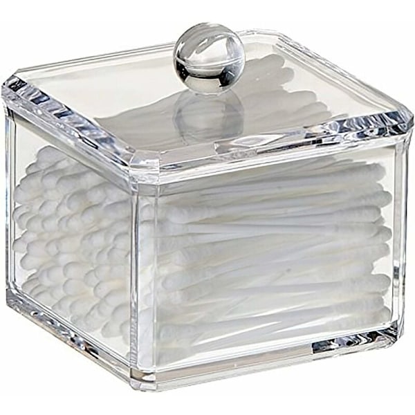 Transparent firkantet opbevaringsboks, 9,5*9,5*9cm