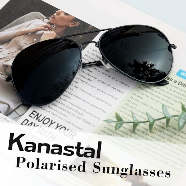 Musta kehys - Fly Polarized aurinkolasit miehille ja naisille Premium
