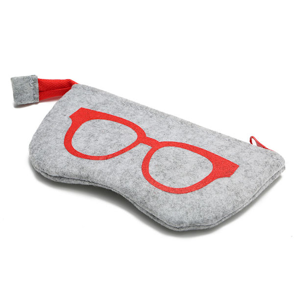 Assorterede farver, 4 stk. bløde briller etui filt taske filt briller ca