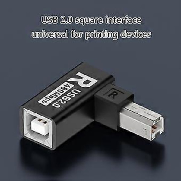 Fleksibel USB 2.0 Type B Han til Hun Adapter til Harddisk, Printer, Scannere Tilslutning Dobbelt-skærmet Adapter Bend down