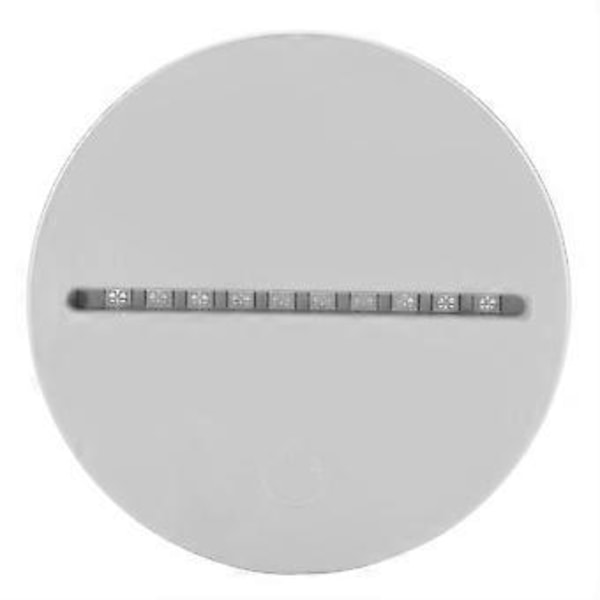USB 4.5V 3W Sju-färgs Lampfot Touch-brytare 3D Akrylpanel Nattlampa Vit