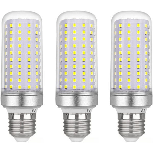 Sæt med 3 E27 LED-majslyspærer 30w, AC175-265V, Cool White 3000