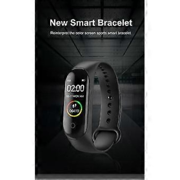 M4 Smart Band Armbånd Fitness Tracker Vandtæt Smartwatch Blodtryk Hjerte