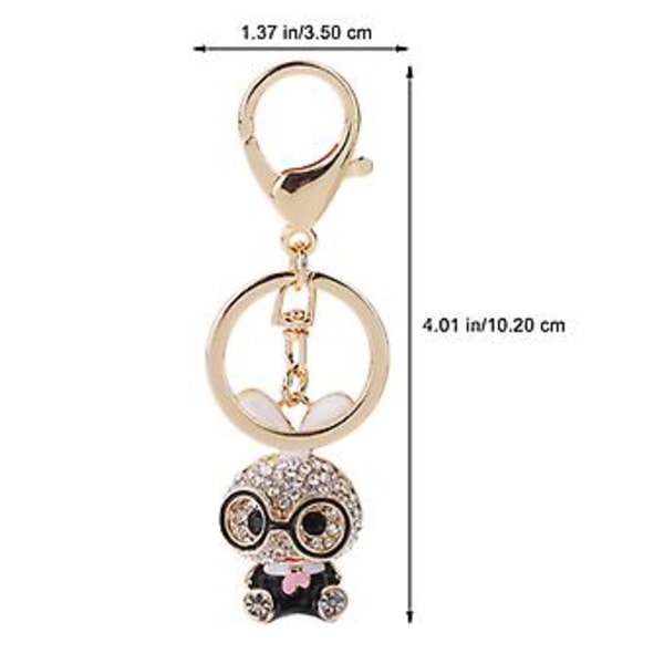Sød Rhinestone Nøglering Zinklegering Taske Hængende Ornament Kaninform Nøglering