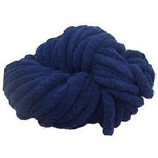 Tjockt Chunky Garn, Vikt Garn Handstickning Armstickningsgarn, DIY Handstickat Garn Bulky Garn Tröjor Hattar Hantverk Halsduk Mörkblå Dark Blue