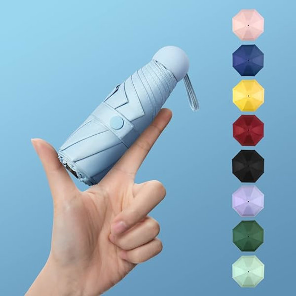 Mini Vindtæt Foldbar Rejse Paraply, Sol & Regn Paraplyer, Com