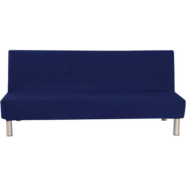 Marineblå armløs sofabetræk, elastisk seng, futon-skydeskærm,