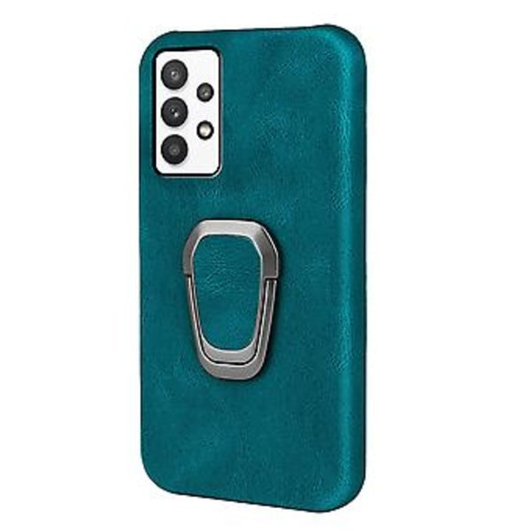 Ringhållare PU-telefonfodral för Samsung Galaxy A32 5G / M32 5G Cyan