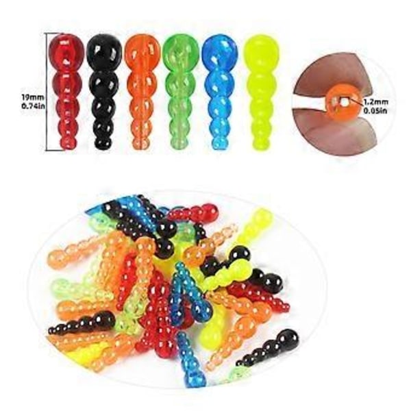 250 st Fiske Inline Spinner Rig Beten Tillverkningstillbehör Öring Fiske Pärlor Beten Utrustning Staplade Fiske Pärlor Set