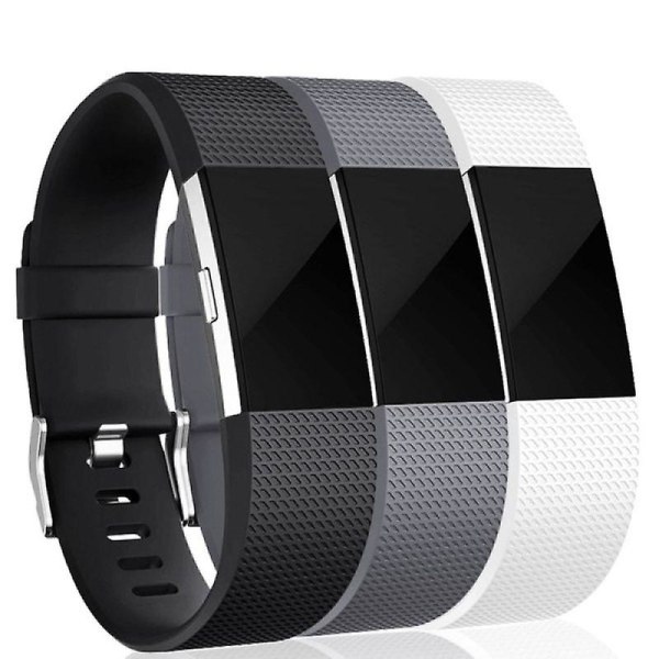 (L) 3-pak Fitbit Charge 2 Band Reserveband, Kvinner/Menn