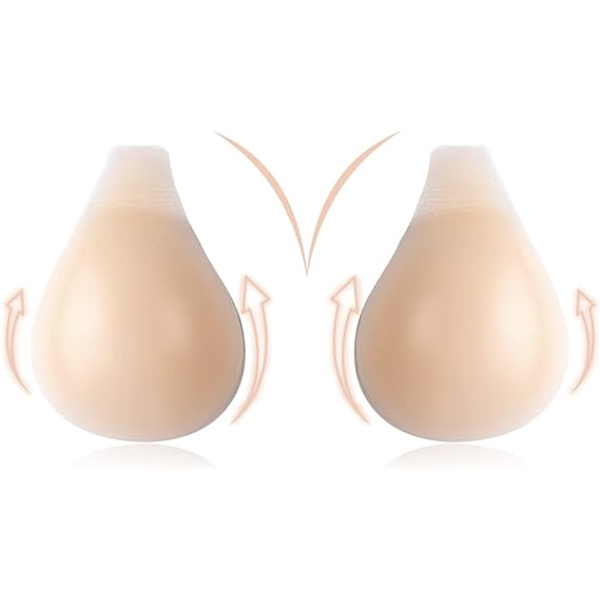 Silikon stroppeløs selvklebende bh, XL usynlig camisole bh, gjenbrukbar