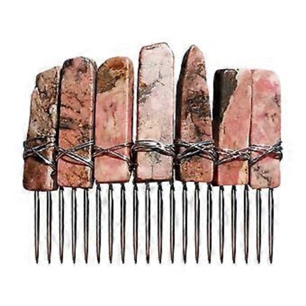 til Rå Krystal Kvarts Tiara Hårkam Multifarvet Smykker Bryllup DIY Hårnål Cl Rød Red