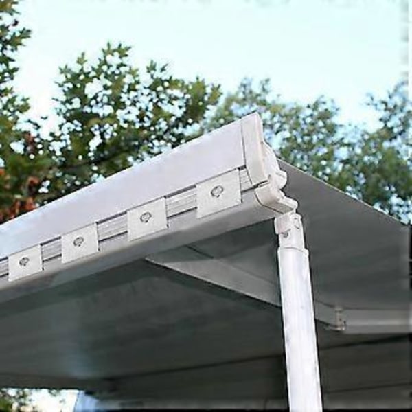 Markise Skinne Stopper Kantbånd Markise Krog Baldakin Camping Krog Stativ Bil Markise Kantbånd Skinne Øje Markise Installation Sort 8 stk Black 8pcs