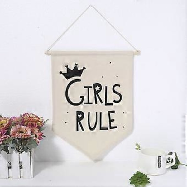 Hängande väggduk för banderoll och väggdekoration för barnrum, barnkammare, heminredning Brosch Smyckesförvaring för case Canvas 3