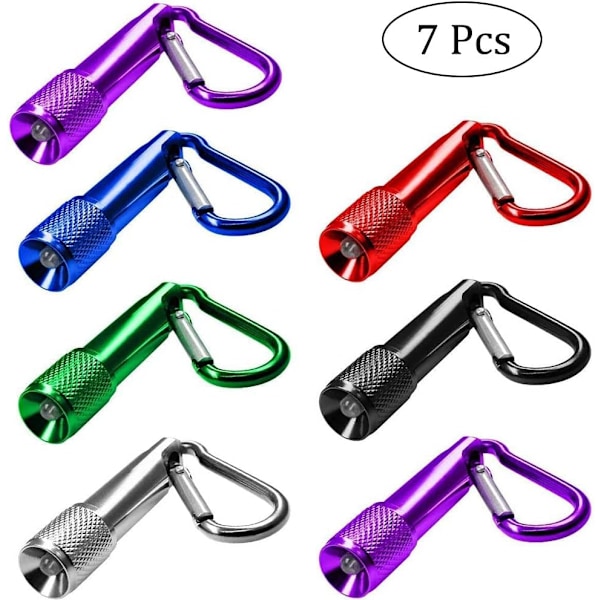 7 st karbinhake ficklampor, LED mini ficklampor, ficka