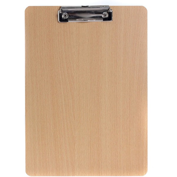 2 A4 träskivor med klämmor, extra tjock 4mm, clipboard för wr