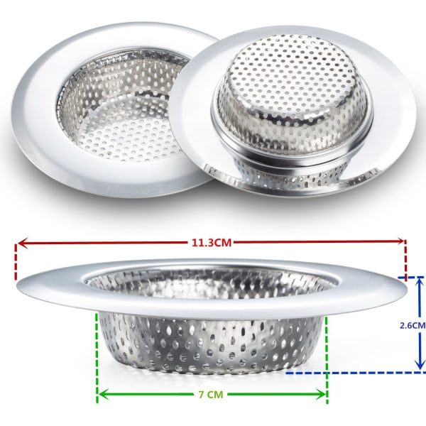 Fengbao 2-pack diskhossil - rostfritt stål, stor bred
