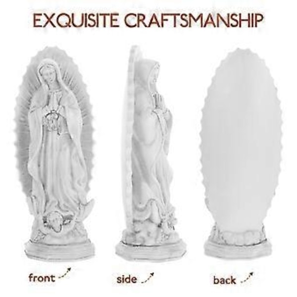 Jungfru Maria Staty Harts Jungfru Maria Figurin Katolsk Skulptur Religiös Stil Dekoration