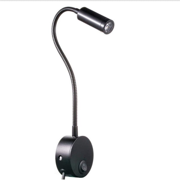 LED leselampe, 360° rotasjon nattlampe, varm hvit farge