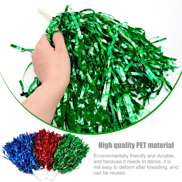 6 stk. Cheerleading Pompoms Multicolor Farvede Cheerleader Pomp