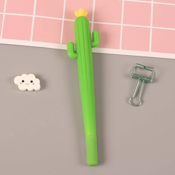 4pcs Cactus Shaped Neutral Pen Cute Rollerball Pen 0.5mm Stylish