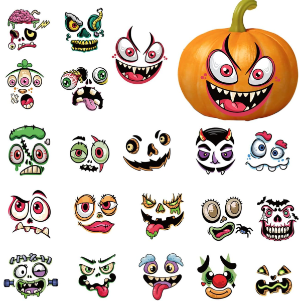 Halloween Pumpkin Stickers 20 ark Halloween Pumpkin Stickers H