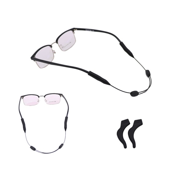 6-pak justerbare solbrillestropper til sportsbriller, unisex E