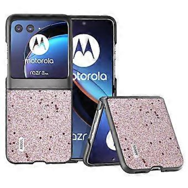 Glitter Sparkle Telefondeksel i PU-lær + PC Anti-Scratch Cover for Motorola Razr 40 Ultra 5G Style C