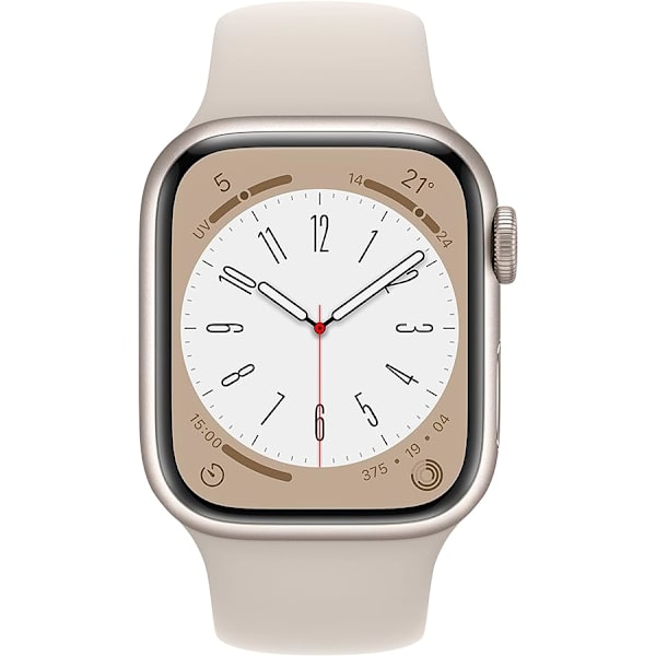 Apple Watch Series 8 GPS, 41mm Starlight alumiinikotelo, Starligh